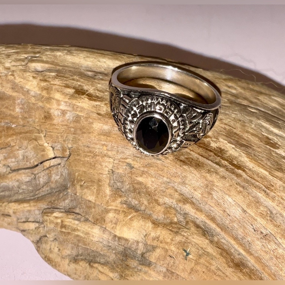 1979 Allen High School Tigers Class Ring Black Stone Jostens Lustrium 9.75 Size